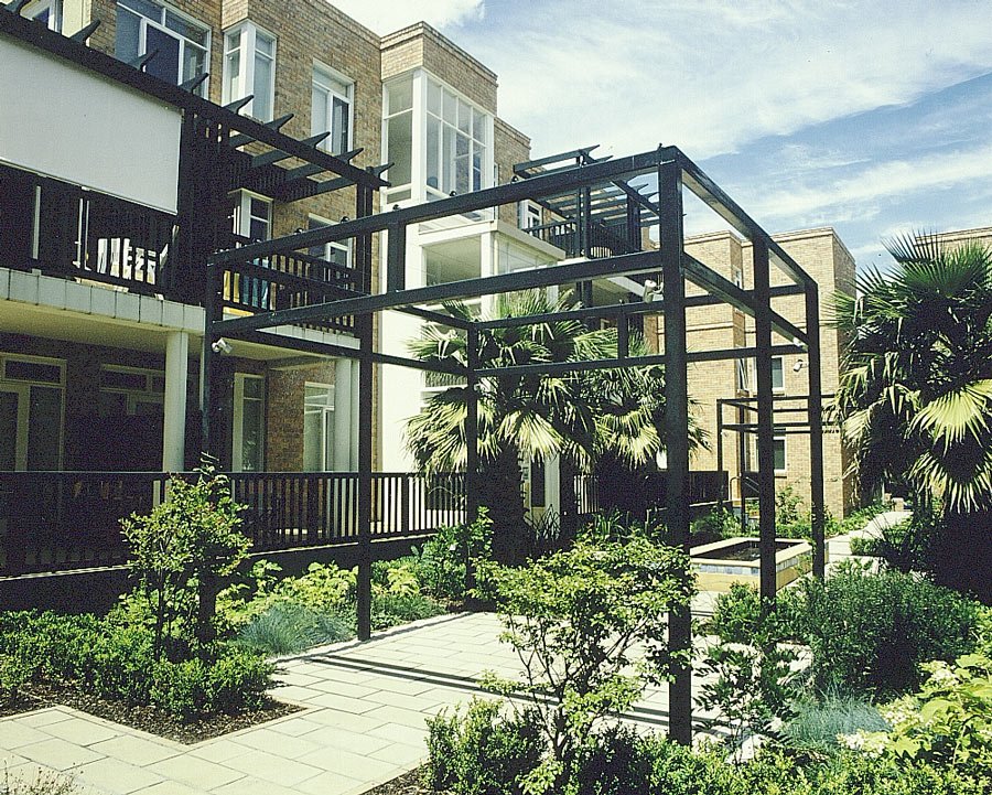 View of the communal gardens at Scotch Hill Court